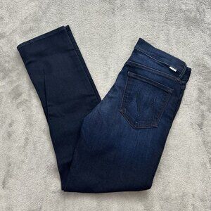 Mother Jeans Womens 30x27.5” The Mid Rise Dazzler Ankle Now Or Never Blue Denim